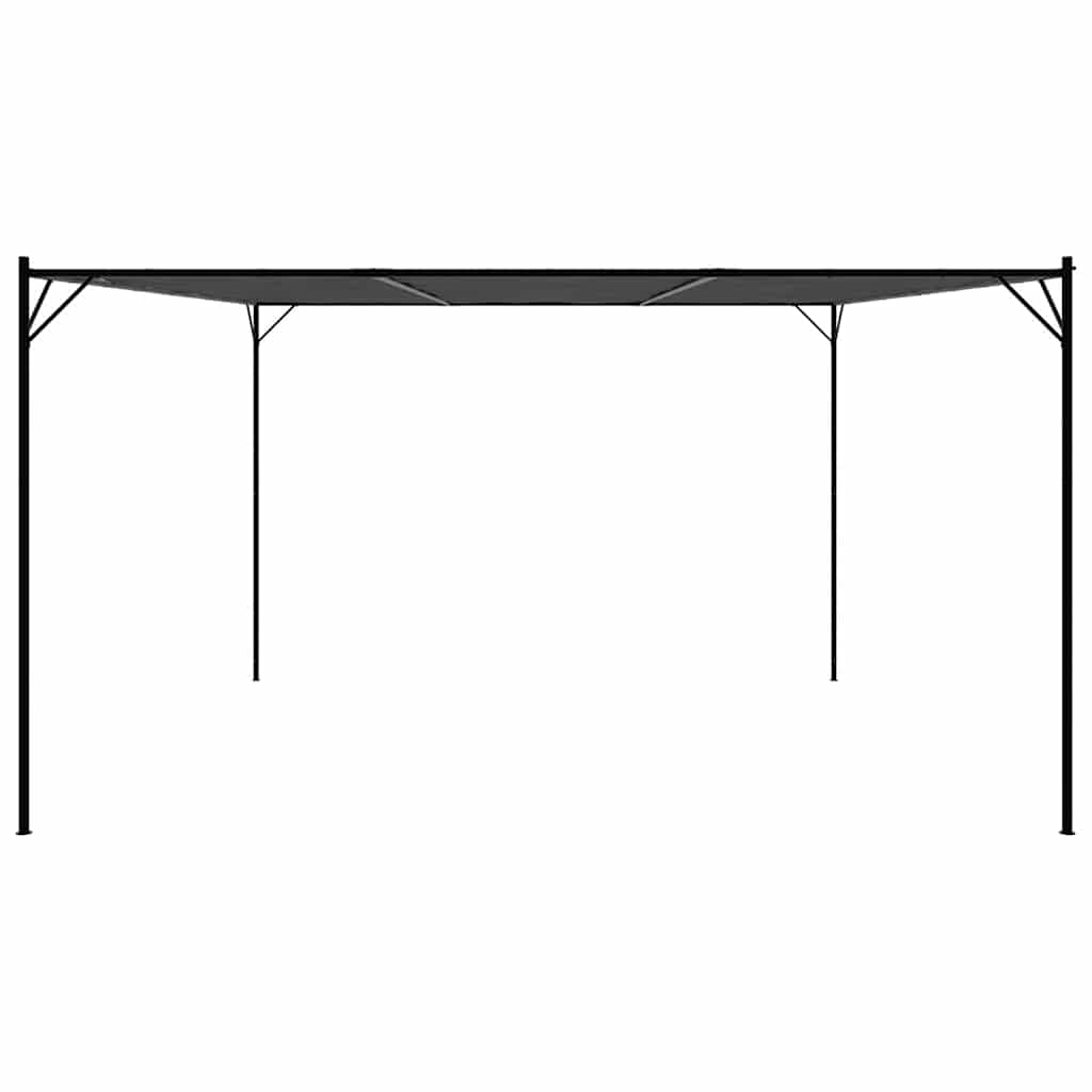 pavillon 4x4 m 180 g/m² stof og stål antracitgrå