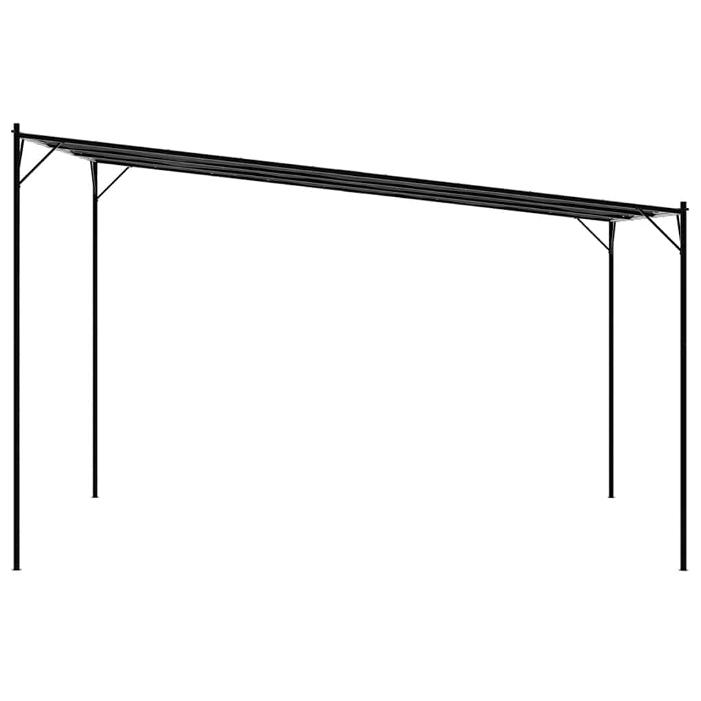 pavillon 4x4 m 180 g/m² stof og stål antracitgrå
