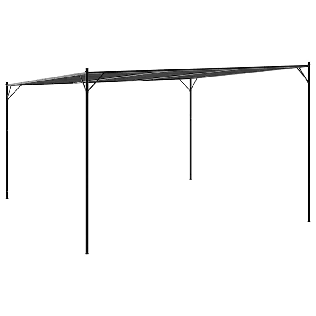 pavillon 4x4 m 180 g/m² stof og stål antracitgrå