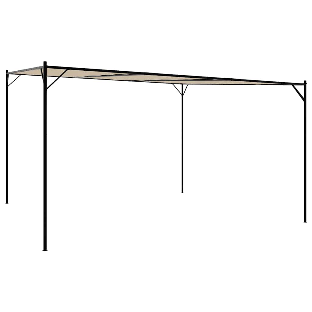 pavillon 4x4 m 180 g/m² stof og stål beige