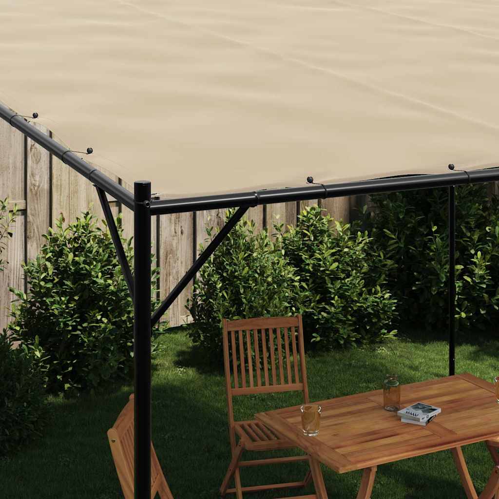 pavillon 4x4 m 180 g/m² stof og stål beige