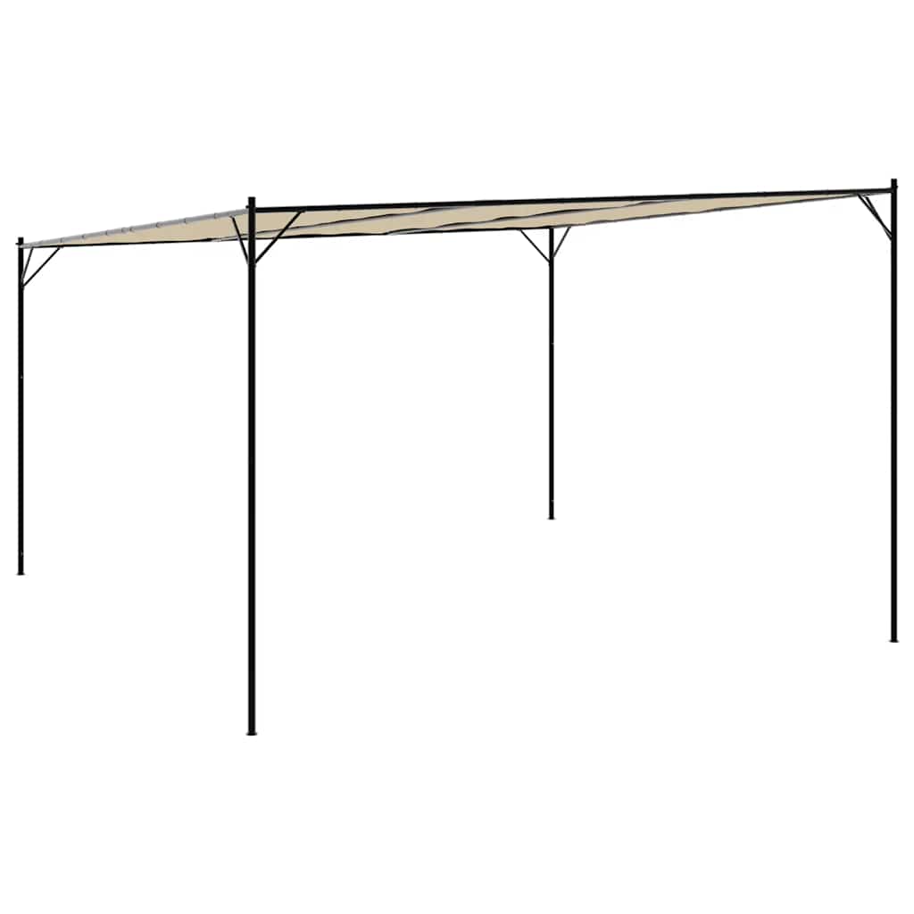 pavillon 4x4 m 180 g/m² stof og stål beige