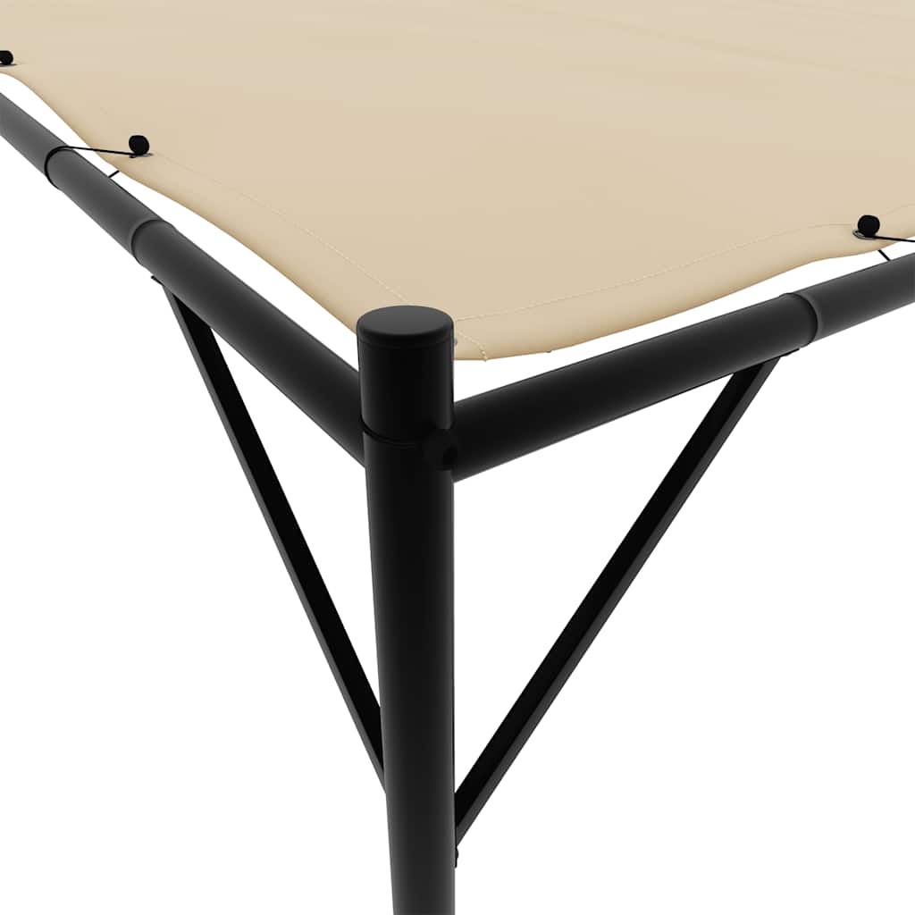 pavillon 4x4 m 180 g/m² stof og stål beige