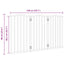 hundelåge 3 paneler 150 cm foldbar poppeltræ hvid