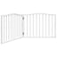 hundelåge 2 paneler 160 cm foldbar poppeltræ hvid