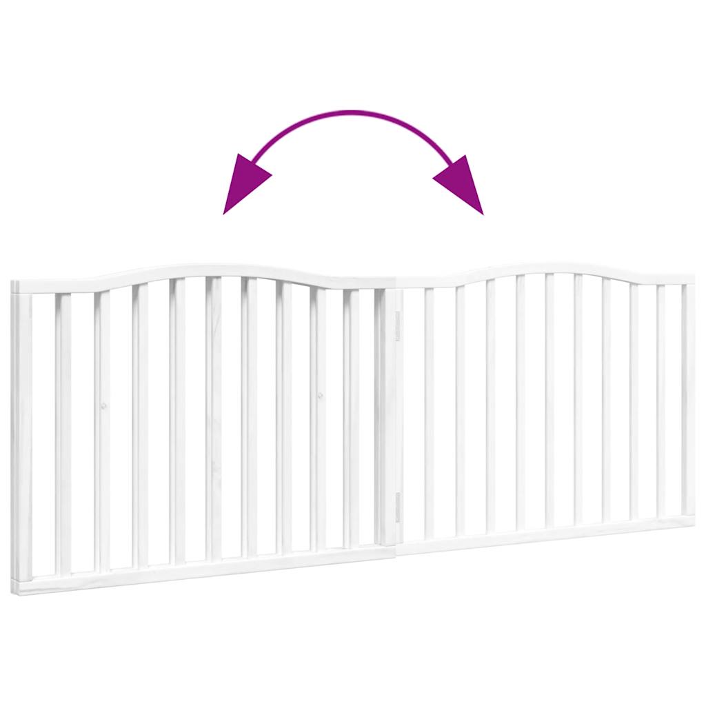 hundelåge 2 paneler 160 cm foldbar poppeltræ hvid