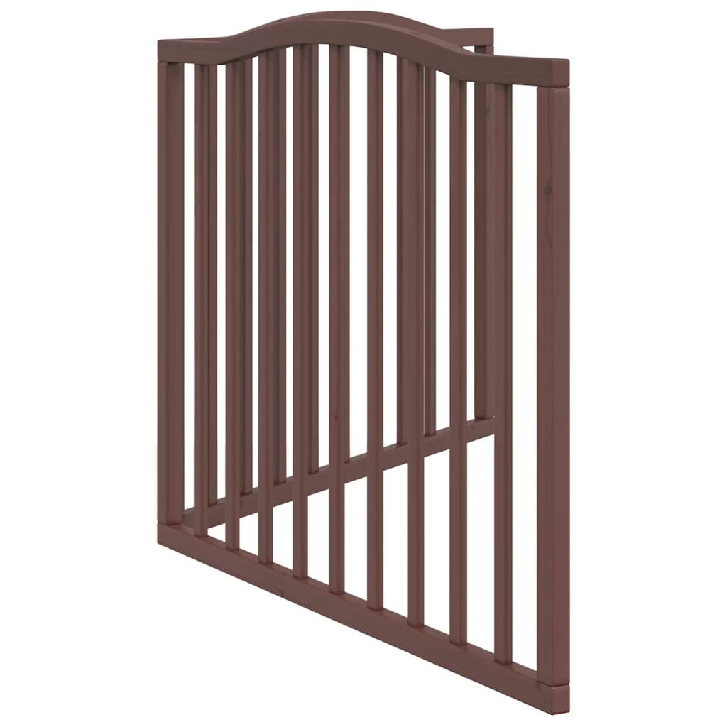 hundelåge 2 paneler 160 cm foldbar poppeltræ brun egetræ