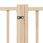 hundelåge m. dør 6 paneler 300 cm foldbar massivt gran