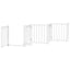 hundelåge m. dør 6 paneler 300 cm foldbar massivt gran hvid