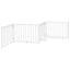 hundelåge m. dør 4 paneler 320 cm foldbar massivt gran hvid