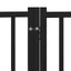 hundelåge m. dør 4 paneler 320 cm foldbar massivt gran sort