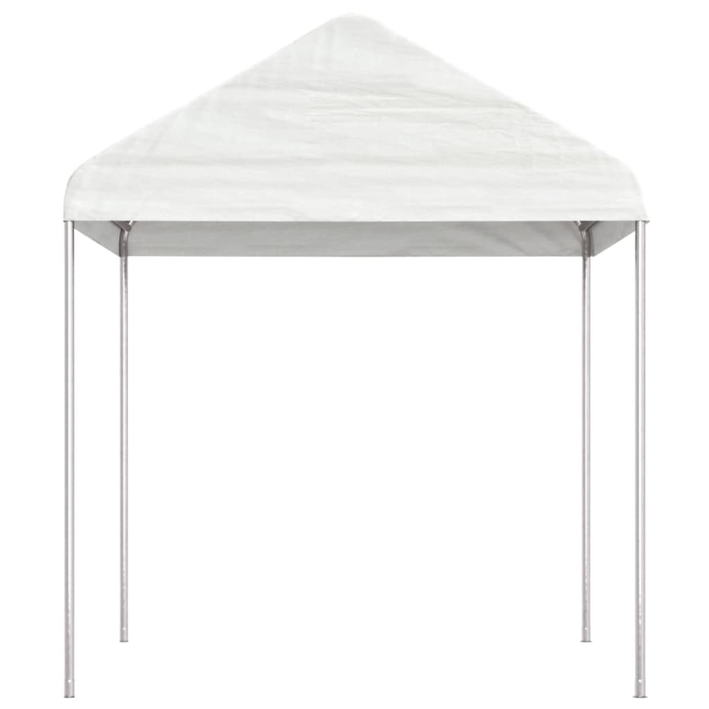 pavillon med tag 2,28x2,23x2,69 m polyethylen hvid