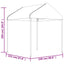 pavillon med tag 2,28x2,23x2,69 m polyethylen hvid
