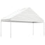 pavillon med tag 5,88x2,23x3,75 m polyethylen hvid