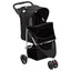 foldbar hundeklapvogn 80x46x98 cm oxfordstof sort