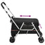 foldbar hundeklapvogn 100x49x96 cm linned sort
