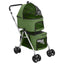 dobbelt hundeklapvogn foldbar 83x48x97 cm oxfordstof grøn