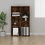 bogreol/skænk 50x25x80 cm konstrueret træ røget egetræ