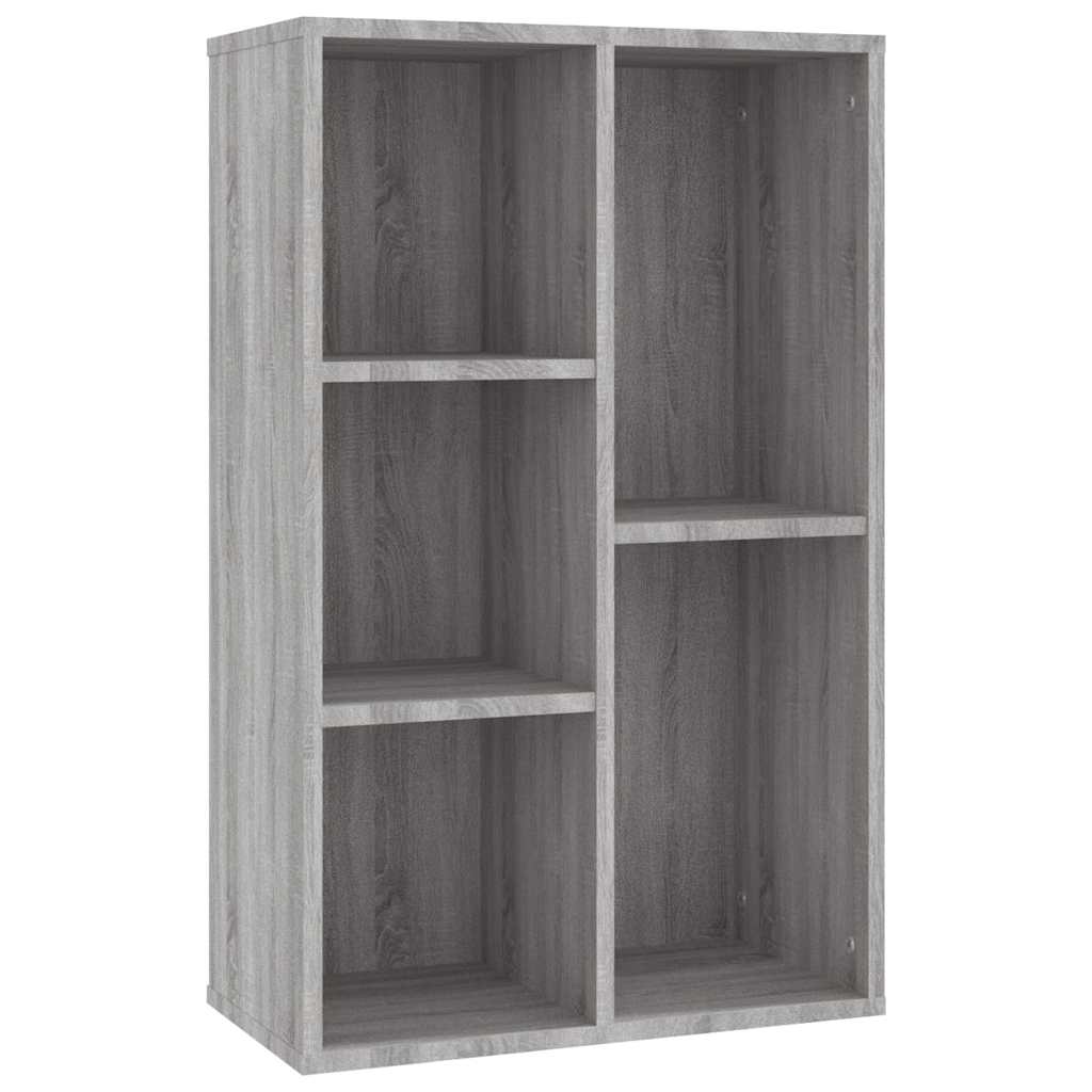 bogreol/skænk 50x25x80 cm konstrueret træ grå sonoma-eg