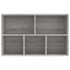 bogreol/skænk 50x25x80 cm konstrueret træ grå sonoma-eg
