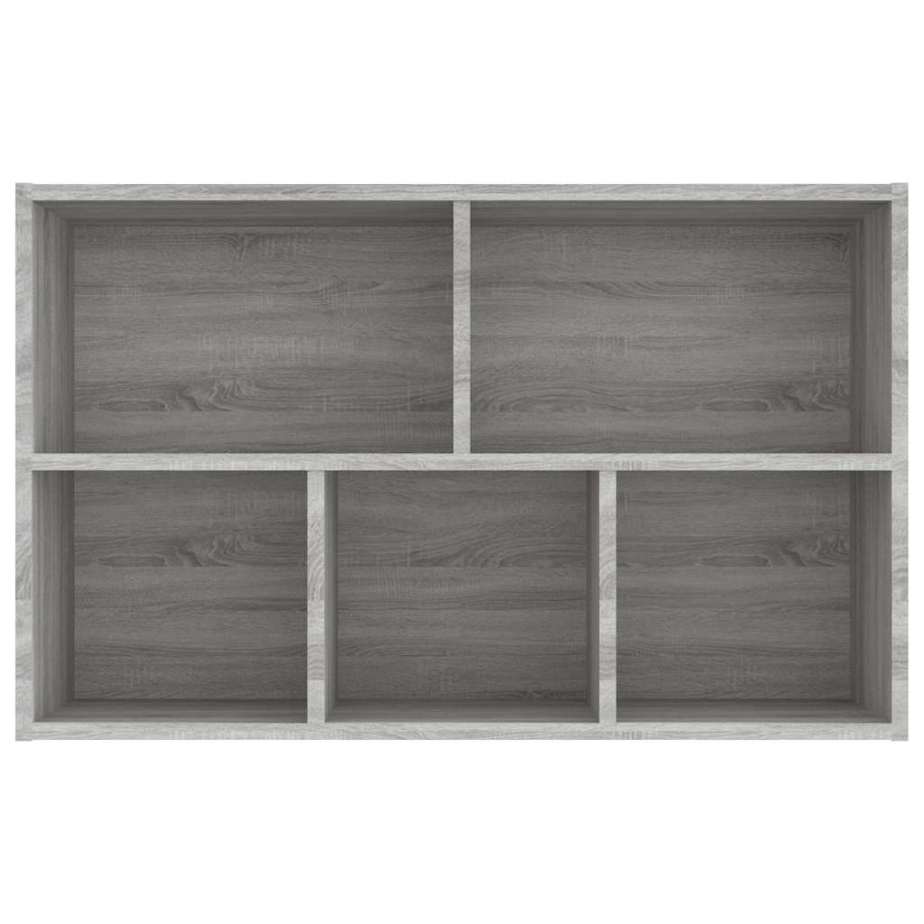 bogreol/skænk 50x25x80 cm konstrueret træ grå sonoma-eg