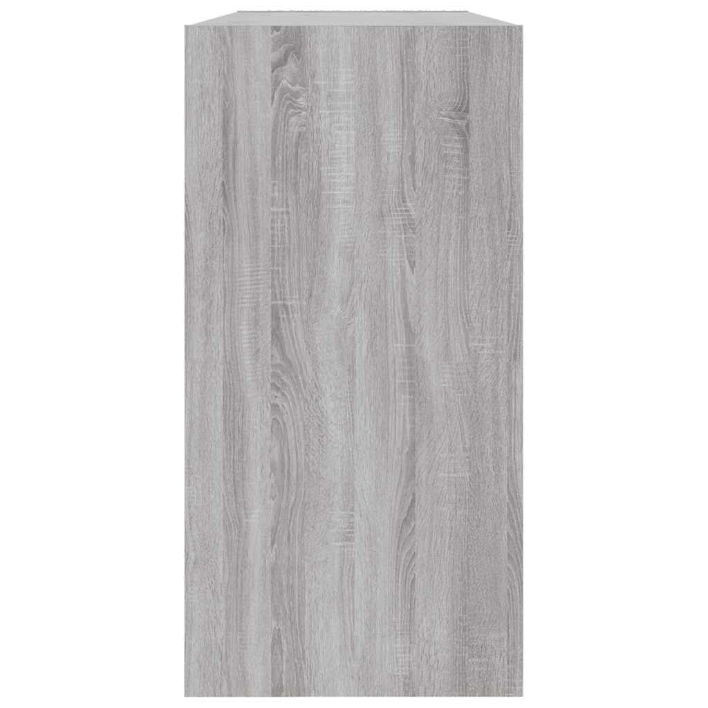 bogreol/skænk 50x25x80 cm konstrueret træ grå sonoma-eg