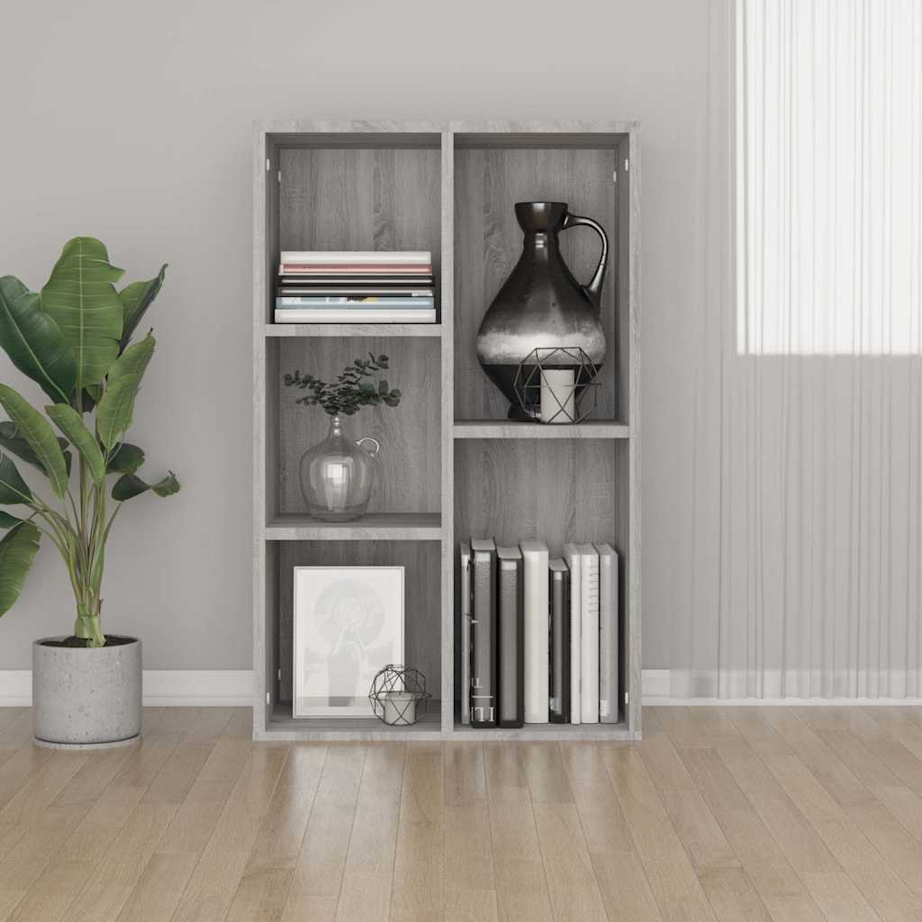 bogreol/skænk 50x25x80 cm konstrueret træ grå sonoma-eg billede