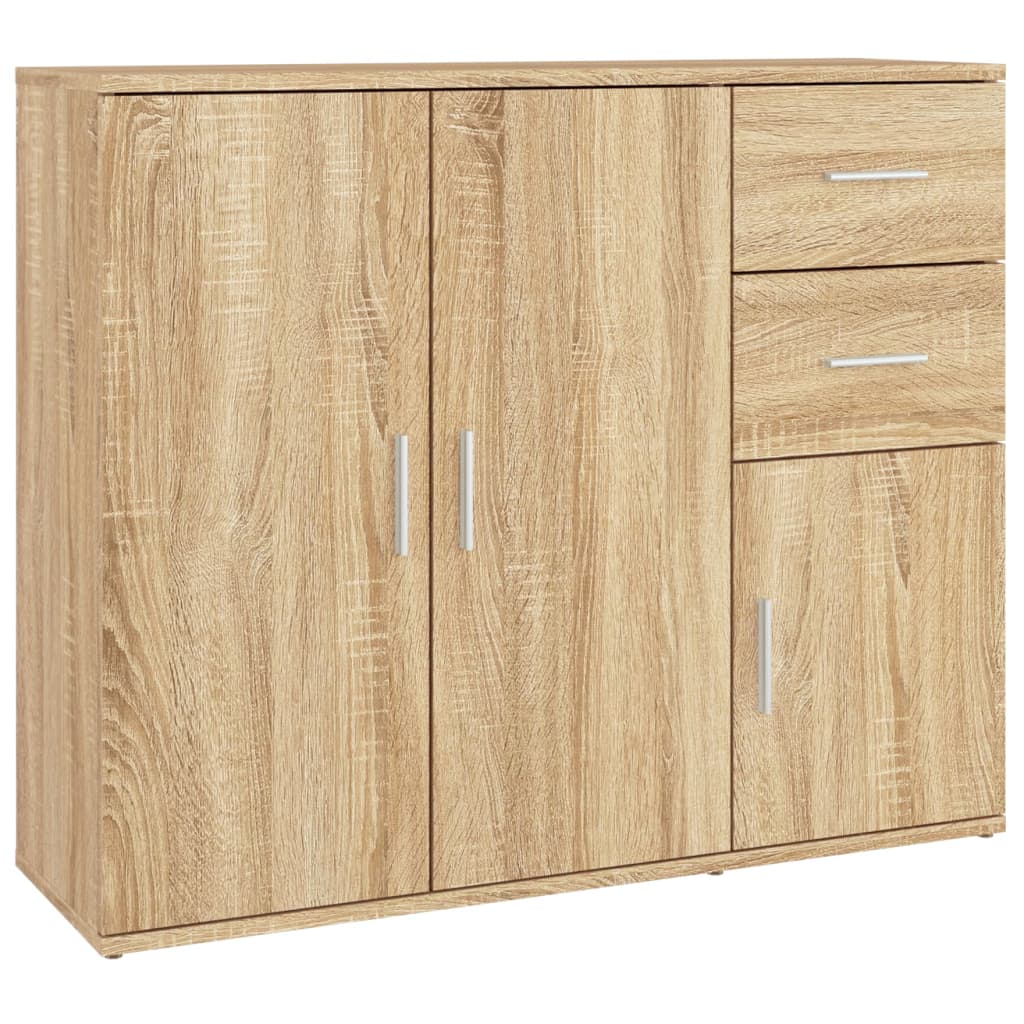 skænk Sonoma eg 91x29,5x75 cm konstrueret træ