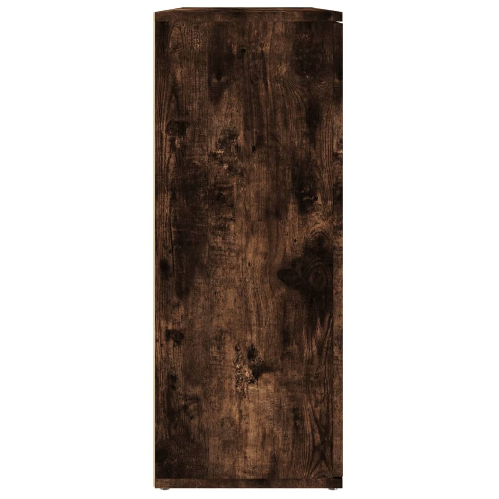 skænk 91x29,5x75 cm konstrueret træ røget egetræsfarve