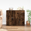 skænk 91x29,5x75 cm konstrueret træ røget egetræsfarve