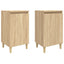 sengeborde 2 stk. 40x35x70 cm konstrueret træ sonoma-eg