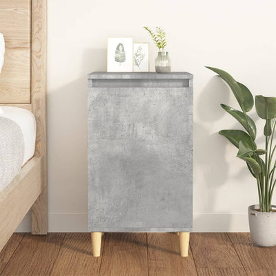 sengebord 40x35x70 cm konstrueret træ betongrå