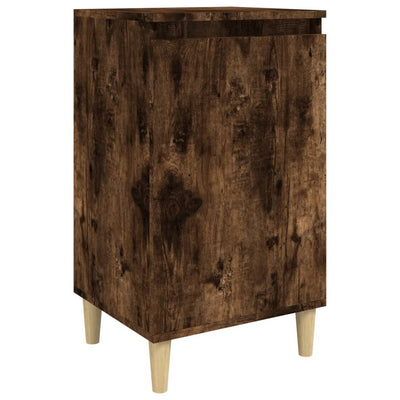 sengebord 40x35x70 cm konstrueret træ røget egetræsfarve