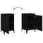 sengeborde 2 stk. 40x35x70 cm konstrueret træ sort