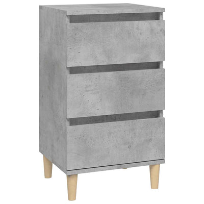 sengebord 40x35x70 cm konstrueret træ betongrå