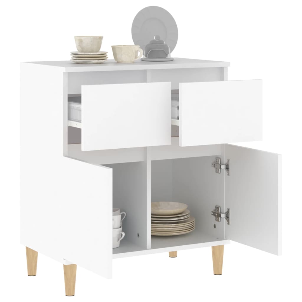 skænk 60x35x70 cm konstrueret træ hvid