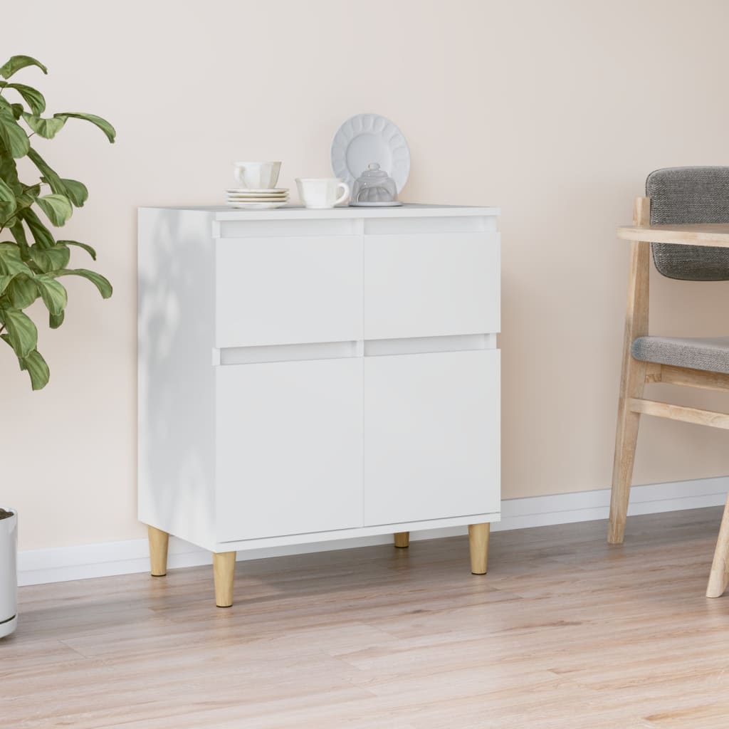 skænk 60x35x70 cm konstrueret træ hvid