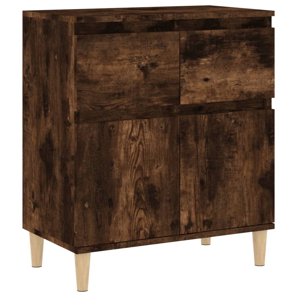 skænk 60x35x70 cm konstrueret træ røget egetræsfarve