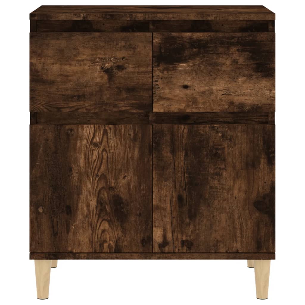 skænk 60x35x70 cm konstrueret træ røget egetræsfarve
