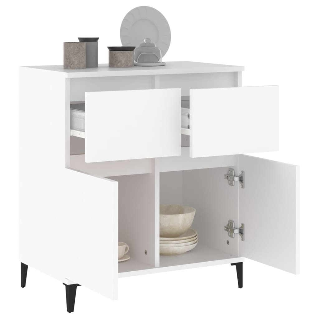 skænk 60x35x70 cm konstrueret træ hvid