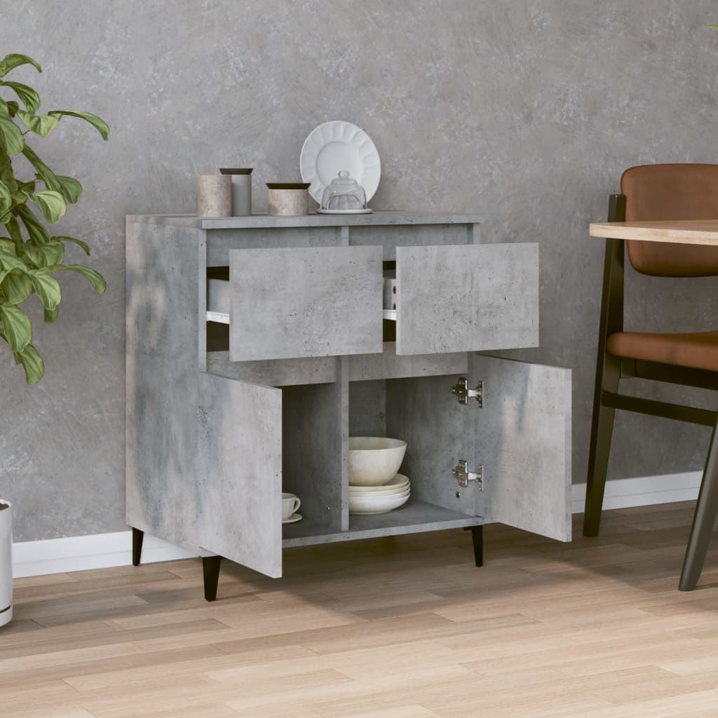 skænk 60x35x70 cm konstrueret træ betongrå