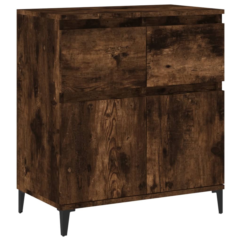 skænk 60x35x70 cm konstrueret træ røget egetræsfarve