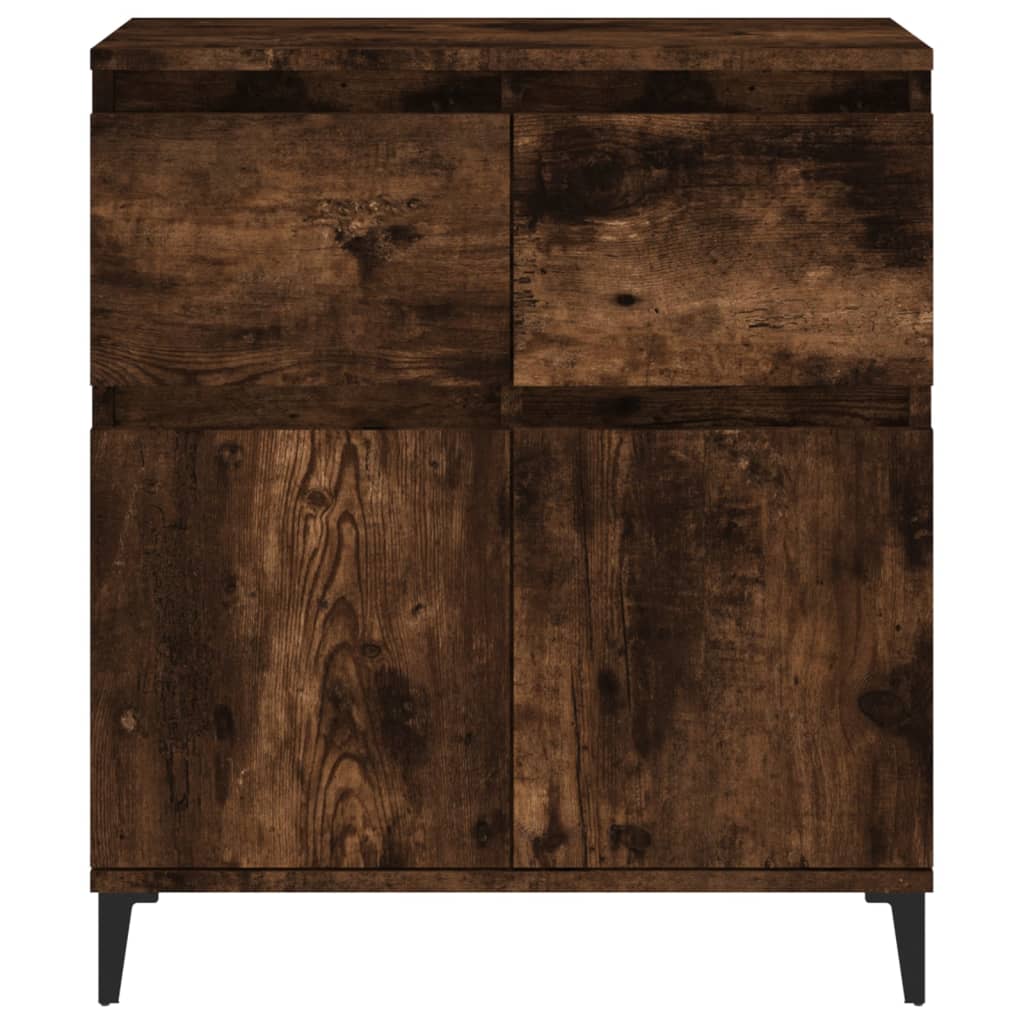 skænk 60x35x70 cm konstrueret træ røget egetræsfarve