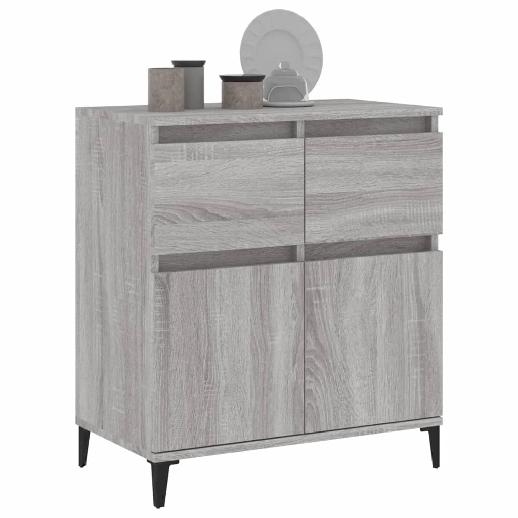 skænk 60x35x70 cm konstrueret træ grå sonoma-eg