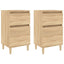 sengeborde 2 stk. 40x35x70 cm sonoma-eg