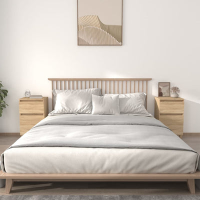 sengeborde 2 stk. 40x35x70 cm sonoma-eg