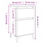 sengeborde 2 stk. 40x35x70 cm hvid