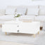 sofabord 90x50x36,5 cm konstrueret træ hvid