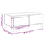 sofabord 90x50x36,5 cm konstrueret træ hvid