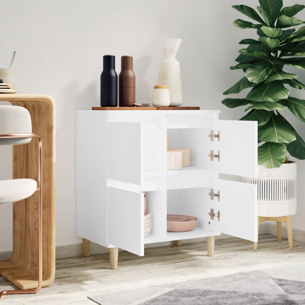 skænk 60x35x70 cm konstrueret træ hvid